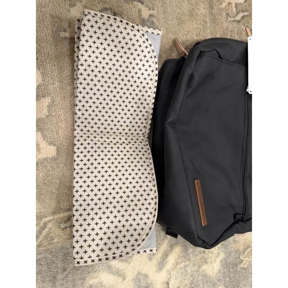 Petunia Pickle Bottom Meta Backpack in Black Matte Canvas Diaper Bag NWT READ
